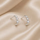 Exquisite White Gold Small Zirconia Earrings