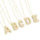 Bubble Letter Gold Initial Necklace