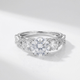Silver Round Zirconia Vintage Ring
