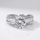 Silver Inlaid Zirconia Pave RIng