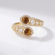 Gold Smokey Quartz Ring