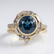 Blue Crystal Compass Ring