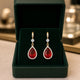 Ruby Teardrop Rose Gold Earrings