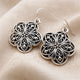 Vintage Silver Flower Earrings