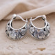 Unique Flower Hoop Earrings