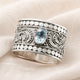 Retro Wide Zirconia Ring