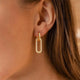 Retro Rhinestone Geometric Hoop Earrings