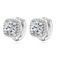 Nadine White Gold Square Earrings