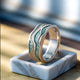 Turquoise Silvered Waves Ring