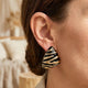Triangular Zebra Stud Earrings