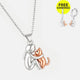 Crystal Cat Hug Necklace Set
