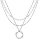 White Gold Three Row Necklace
