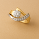 Radiance Irregular Gold and Silver Ring