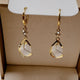 White Opal Dangling Golden Earrings