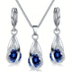 Zelira Fontaine Sapphire Teardrop Set