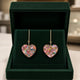 Sugarplum Heart Drop Earrings