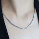 Tennis White Gold Crystals Necklace