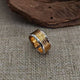 Hammered Style Silver and Gold Ring