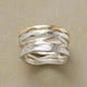 Gold Silver Statement Ring