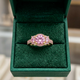 Celia Rosette Pink Crystal Ring