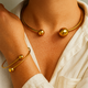 Minimalist Glow Necklace & Bracelet Set | Gold