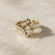Vintage Gold Inlaid Zirconia Ring