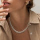 Chunky Cuban Link White Gold Necklace