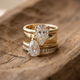 Vintage Double Zirconia Drop Ring