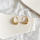 Oval Hoop Gold and Silver Earrings