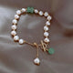 Jade Pearl Charm Bracelet