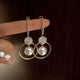 Turquoise Saturn Gold Earrings