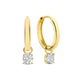 Larmes Gold Stone Hoop Earrings