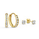 Brillane Stone Gold Earrings Set