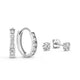 Brillane Stone White Gold Earrings Set