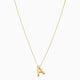 Initial Letter Necklace | Gold