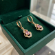 Moonlit Blush Teardrop Earrings