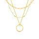 Gold Three Row Necklace