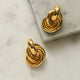 Statement Interlocking White Gold Earrings