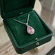 Pink Teardrop Elegant Necklace