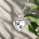 Paw Heart Urn Necklace