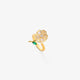 Emerald Leaf Flower Spinner Ring | Gold