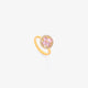 Pink Bloom Heart Spinner Ring | Gold