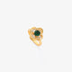 Emerald Clover Halo Spinner Ring | Gold