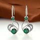 Seraphina Duval Emerald Heart Earrings