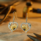 Boho Sunflower Bee Earrings