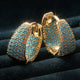 Golden Turquoise Hoops | Gold
