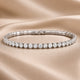White Gold Crystal Tennis Bracelet