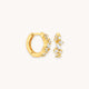 Crystal Cluster Gold Huggies