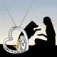 Crystal Dog Heart Necklace
