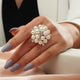 Elegant Pearl Bloom Ring